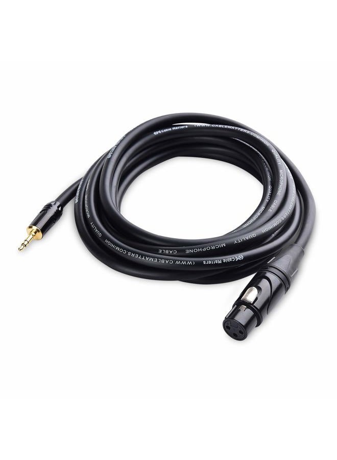 Cable Matters 3.5mm to XLR Cable - 10ft, Male to Female 1/8 to XLR Cable, XLRFemale to 3.5mm Cord for DSLR, DV Camcorder, Digital Voice Recorder or More, Black - Image 2